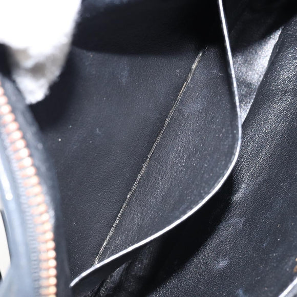 CHANEL Chain Shoulder Bag Lamb Skin Black Gold CC Auth BA7827