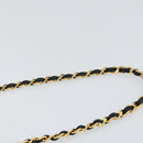 CHANEL Chain Shoulder Bag Lamb Skin Black Gold CC Auth BA7827-8