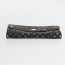 LOUIS VUITTON Monogram Multicolor Wallet 2 Set White Black LV Auth BA7831-15