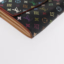LOUIS VUITTON Monogram Multicolor Wallet 2 Set White Black LV Auth BA7831-16