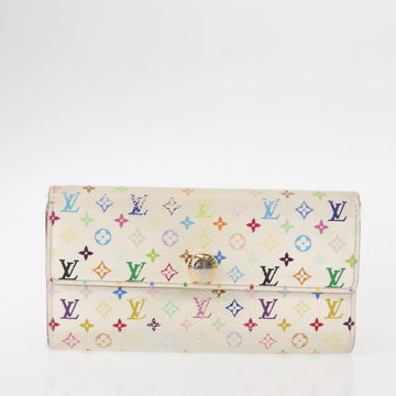 LOUIS VUITTON Monogram Multicolor Wallet 2 Set White Black LV Auth BA7831 - 0