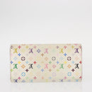 LOUIS VUITTON Monogram Multicolor Wallet 2 Set White Black LV Auth BA7831-3