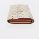 LOUIS VUITTON Monogram Multicolor Wallet 2 Set White Black LV Auth BA7831-4