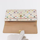LOUIS VUITTON Monogram Multicolor Wallet 2 Set White Black LV Auth BA7831-9