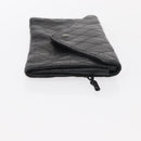 CHANEL Wallet Leather 5 Set Beige Black CC Auth BA7834-10