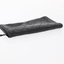 CHANEL Wallet Leather 5 Set Beige Black CC Auth BA7834-11