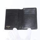 CHANEL Wallet Leather 5 Set Beige Black CC Auth BA7834-20