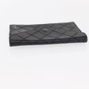 CHANEL Wallet Leather 5 Set Beige Black CC Auth BA7834-30