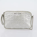 Jimmy Choo Shoulder Bag Leather 2 Set Black Silver Auth BA7835-10