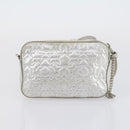 Jimmy Choo Shoulder Bag Leather 2 Set Black Silver Auth BA7835-11