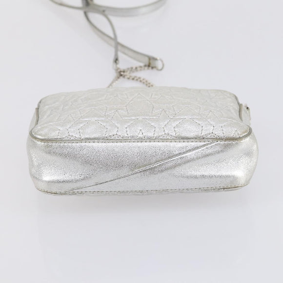 Jimmy Choo Shoulder Bag Leather 2 Set Black Silver Auth BA7835