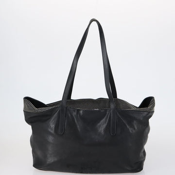 Jimmy Choo Shoulder Bag Leather 2 Set Black Silver Auth BA7835 - 0