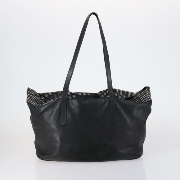 Jimmy Choo Shoulder Bag Leather 2 Set Black Silver Auth BA7835