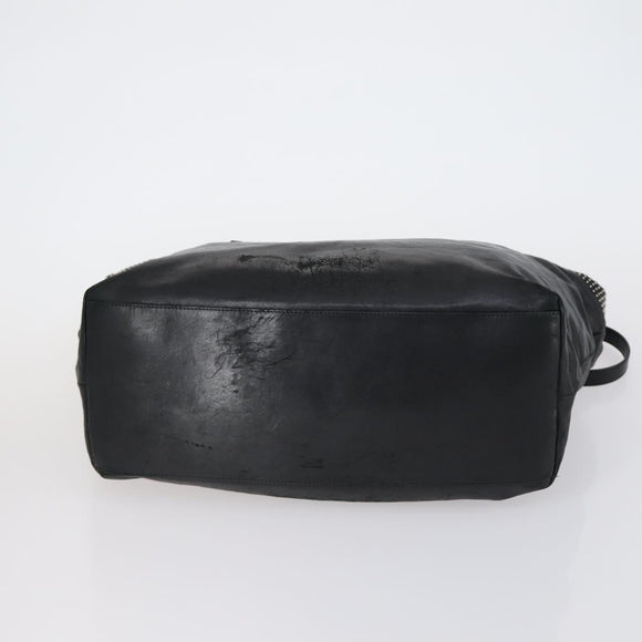 Jimmy Choo Shoulder Bag Leather 2 Set Black Silver Auth BA7835