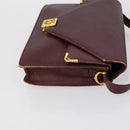 CARTIER Must Line Shoulder Bag Leather 2 Set Bordeaux Auth BA7836-12