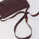 CARTIER Must Line Shoulder Bag Leather 2 Set Bordeaux Auth BA7836-13