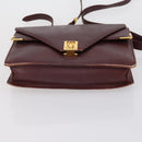CARTIER Must Line Shoulder Bag Leather 2 Set Bordeaux Auth BA7836-15