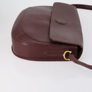 CARTIER Must Line Shoulder Bag Leather 2 Set Bordeaux Auth BA7836-4