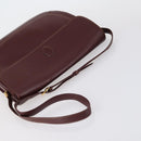 CARTIER Must Line Shoulder Bag Leather 2 Set Bordeaux Auth BA7836-5