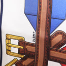 HERMES Carre 90 Scarf Silk ""J.METZ"" Navy Auth BA7837-11