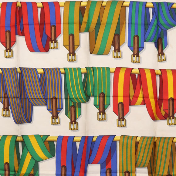 HERMES Carre 90 Scarf Silk ""J.METZ"" Navy Auth BA7837