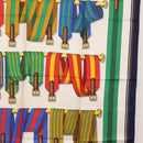 HERMES Carre 90 Scarf Silk ""J.METZ"" Navy Auth BA7837-7