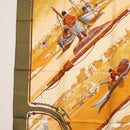 HERMES Carre 90 Scarf Silk ""GRONLAND"" Khaki Auth BA7838-5