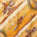 HERMES Carre 90 Scarf Silk ""GRONLAND"" Khaki Auth BA7838-6