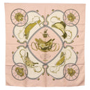 HERMES Carre 90 Scarf Silk ""SPRINGS"" Pink Auth BA7839-1