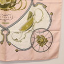 HERMES Carre 90 Scarf Silk ""SPRINGS"" Pink Auth BA7839-10