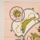 HERMES Carre 90 Scarf Silk ""SPRINGS"" Pink Auth BA7839-2