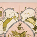 HERMES Carre 90 Scarf Silk ""SPRINGS"" Pink Auth BA7839-3