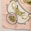 HERMES Carre 90 Scarf Silk ""SPRINGS"" Pink Auth BA7839-8