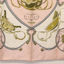 HERMES Carre 90 Scarf Silk ""SPRINGS"" Pink Auth BA7839-9