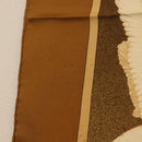 HERMES Carre 90 Scarf Silk ""OISEAUX MIGRATEURS"" Brown Auth BA7840-12