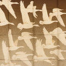 HERMES Carre 90 Scarf Silk ""OISEAUX MIGRATEURS"" Brown Auth BA7840-6