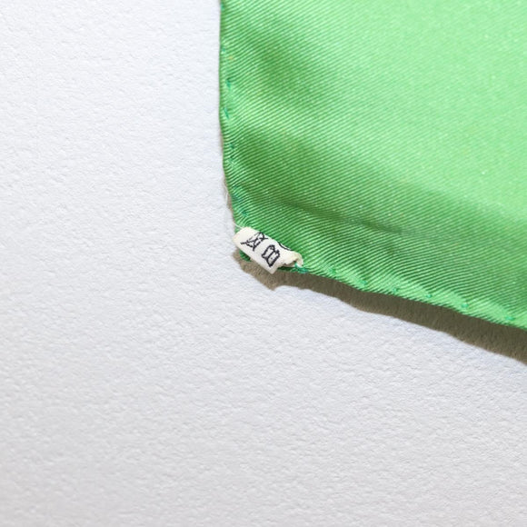 HERMES Carre 90 Scarf Silk ""Frontaux et cocardes"" Green Auth BA7842