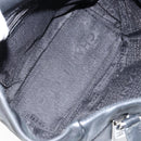 CHANEL Choco Bar Tote Bag Leather Black Silver CC Auth BA7844-11