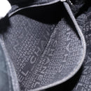 CHANEL Choco Bar Tote Bag Leather Black Silver CC Auth BA7844-21