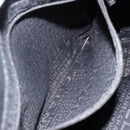 CHANEL Choco Bar Tote Bag Leather Black Silver CC Auth BA7844-22