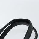 CHANEL Choco Bar Tote Bag Leather Black Silver CC Auth BA7844-8