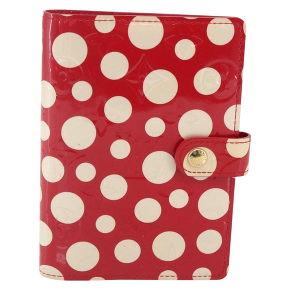 LOUIS VUITTON Vernis Yayoi Kusama Agenda PM Day Planner Cover M91518 Auth BA7847