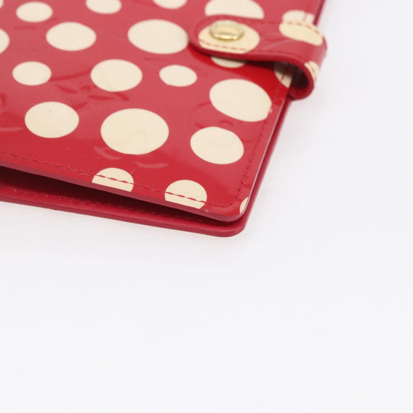 LOUIS VUITTON Vernis Yayoi Kusama Agenda PM Day Planner Cover M91518 Auth BA7847