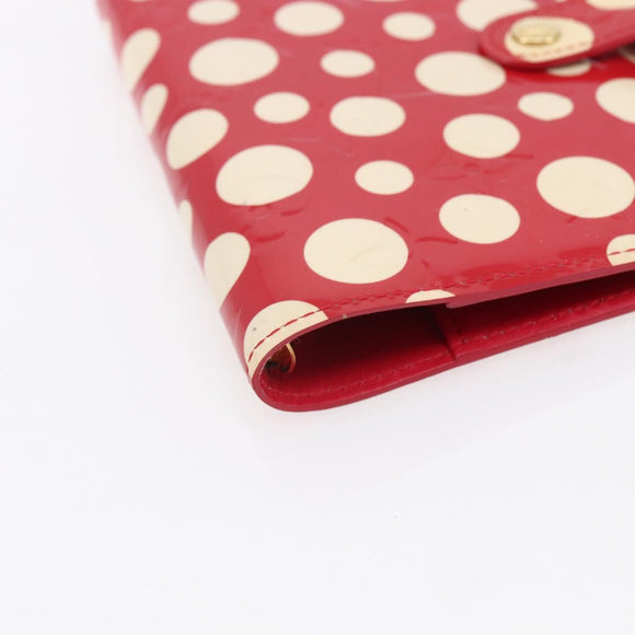 LOUIS VUITTON Vernis Yayoi Kusama Agenda PM Day Planner Cover M91518 Auth BA7847