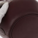 CARTIER Must Line Shoulder Bag Leather Bordeaux Gold Auth BA7848-9