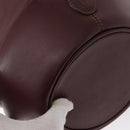 CARTIER Must Line Shoulder Bag Leather Bordeaux Gold Auth BA7848-14