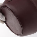 CARTIER Must Line Shoulder Bag Leather Bordeaux Gold Auth BA7848-15