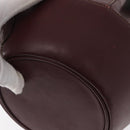 CARTIER Must Line Shoulder Bag Leather Bordeaux Gold Auth BA7848-16