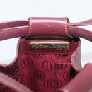 CARTIER Must Line Shoulder Bag Leather Bordeaux Gold Auth BA7848-10