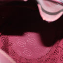 CARTIER Must Line Shoulder Bag Leather Bordeaux Gold Auth BA7848-11